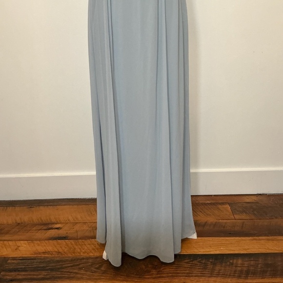Show Me Your Mumu Blue Chiffon Maxi Dress Size Medium Made in USA - Picture 6 of 11